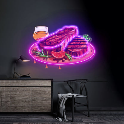 Grilled Meat Isolated Led Neon Sign Light Custom Led Signs - Shineneon