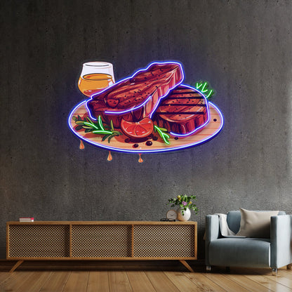 Grilled Meat Isolated Led Neon Sign Light Custom Led Signs - Shineneon