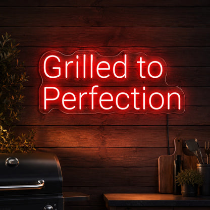 Grilled To Perfection Neon Sign LED Neon Sign high-converting product image