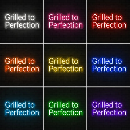 Grilled To Perfection Neon Sign LED Neon Sign color grid