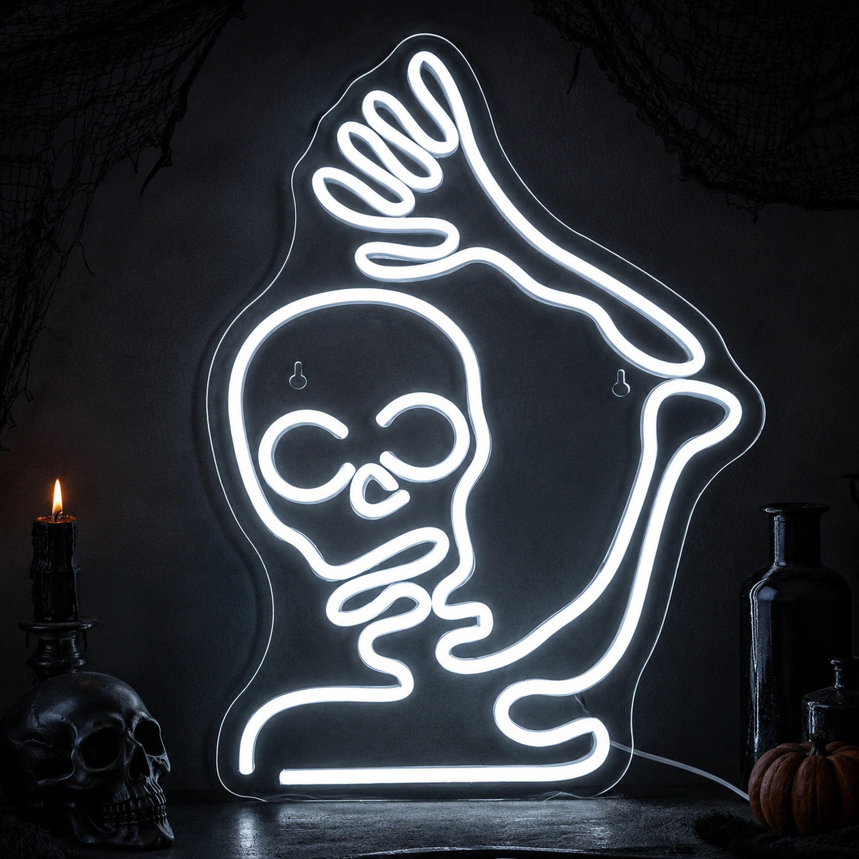 Grim Reaper Scythe LED Neon Sign high-converting product image