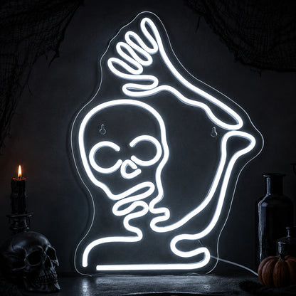 Grim Reaper Scythe LED Neon Sign high-converting product image