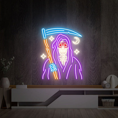 Grim Reaper Skeleton Led Neon Sign Home Decor - Shineneon
