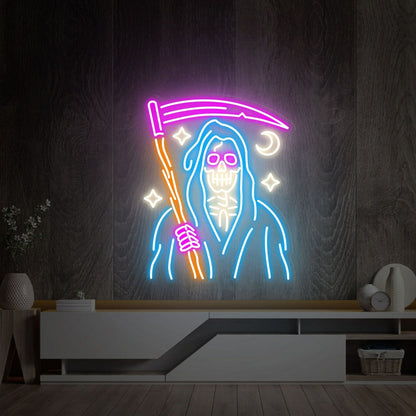 Grim Reaper Skeleton Led Neon Sign Home Decor - Shineneon
