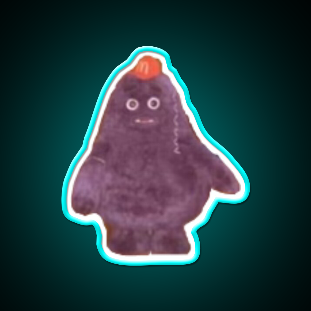 Grimace Birthday Fast Food Led Neon Sign For Burger Place Rgb Color