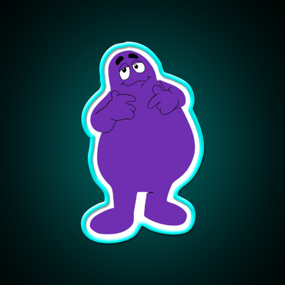 Grimace Fast Food Led Neon Sign For Burger Place Rgb Color