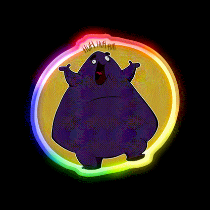 Grimace Fast Food Led Neon Sign For Burger Place Open Food Sign Rgb Color