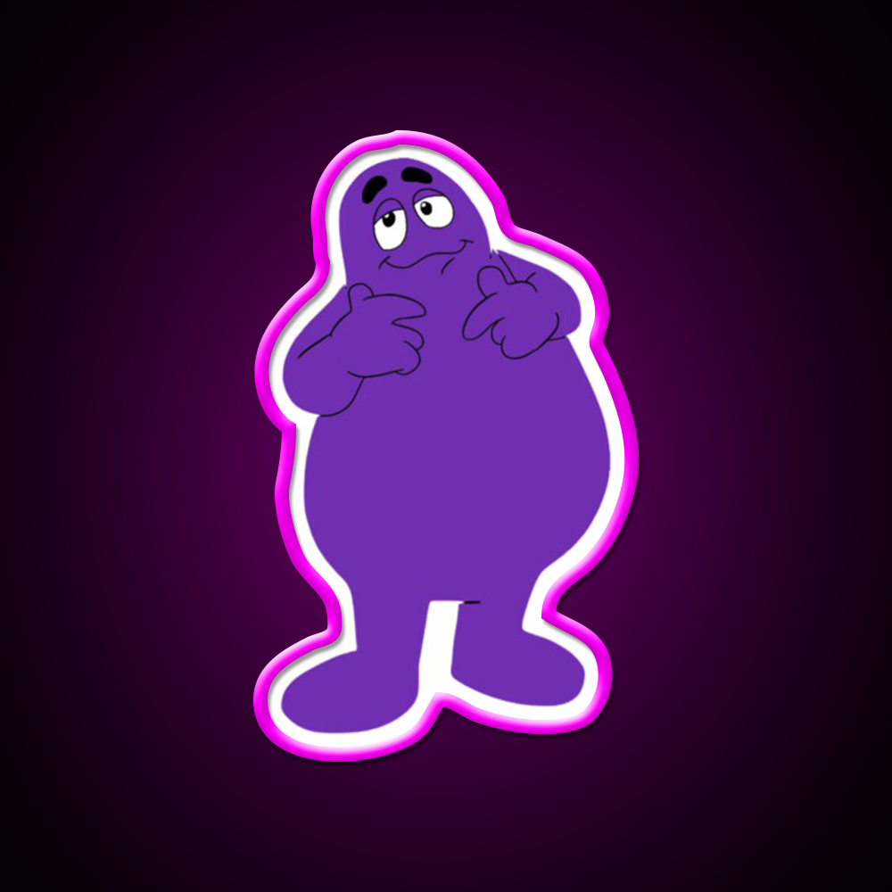 Grimace Fast Food Led Neon Sign For Burger Place Rgb Color