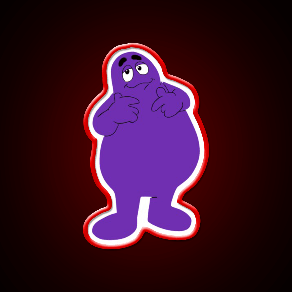 Grimace Fast Food Led Neon Sign For Burger Place Rgb Color - Shineneon