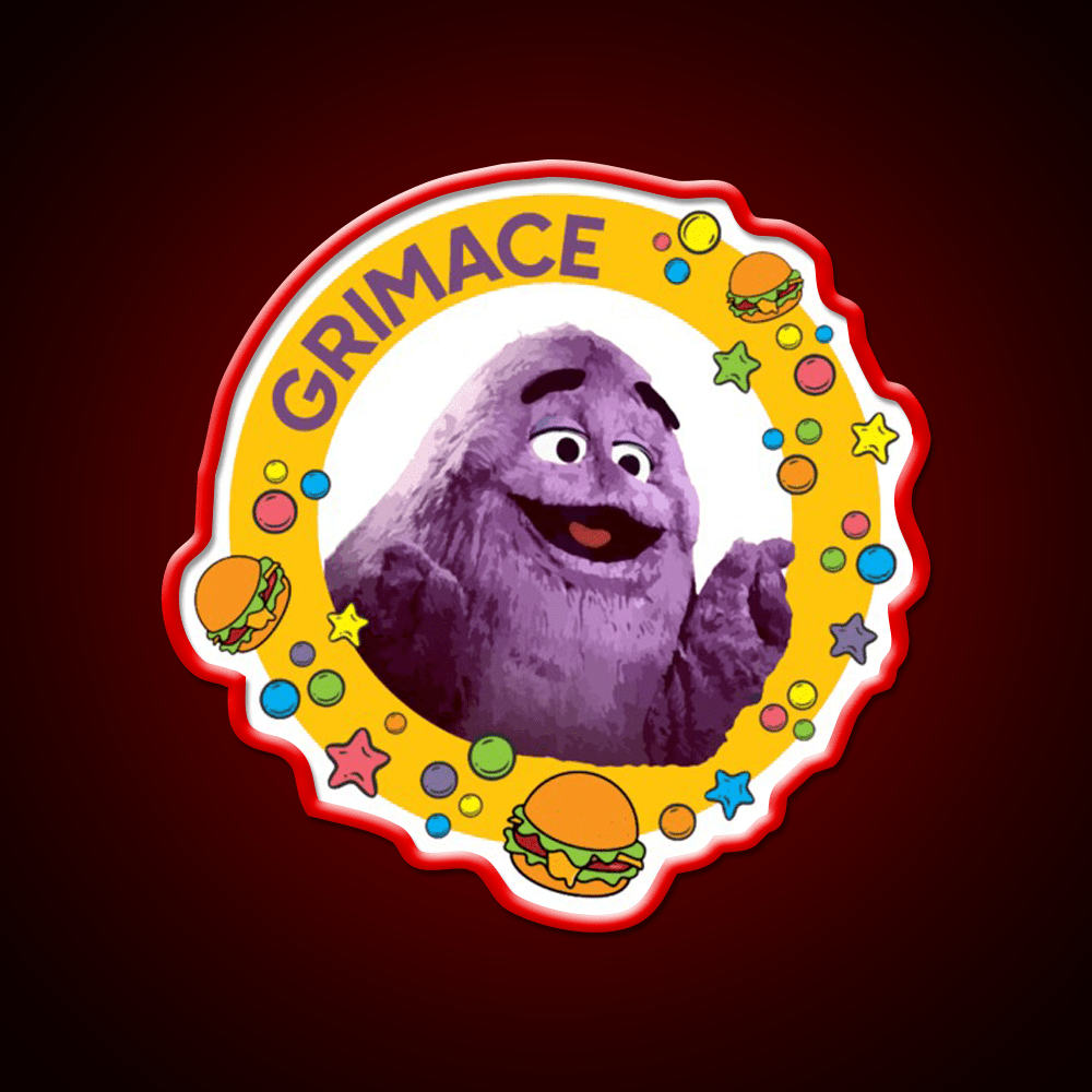 Grimace Fast Food Led Neon Sign For Burger Place Wall Art Rgb Color - Shineneon