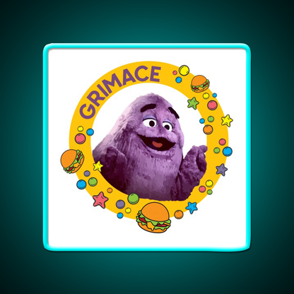 Grimace Fast Food Led Neon Sign For Burger Place Wall Decor Rgb Color