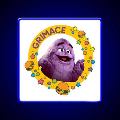 Grimace Fast Food Led Neon Sign For Burger Place Wall Decor Rgb Color