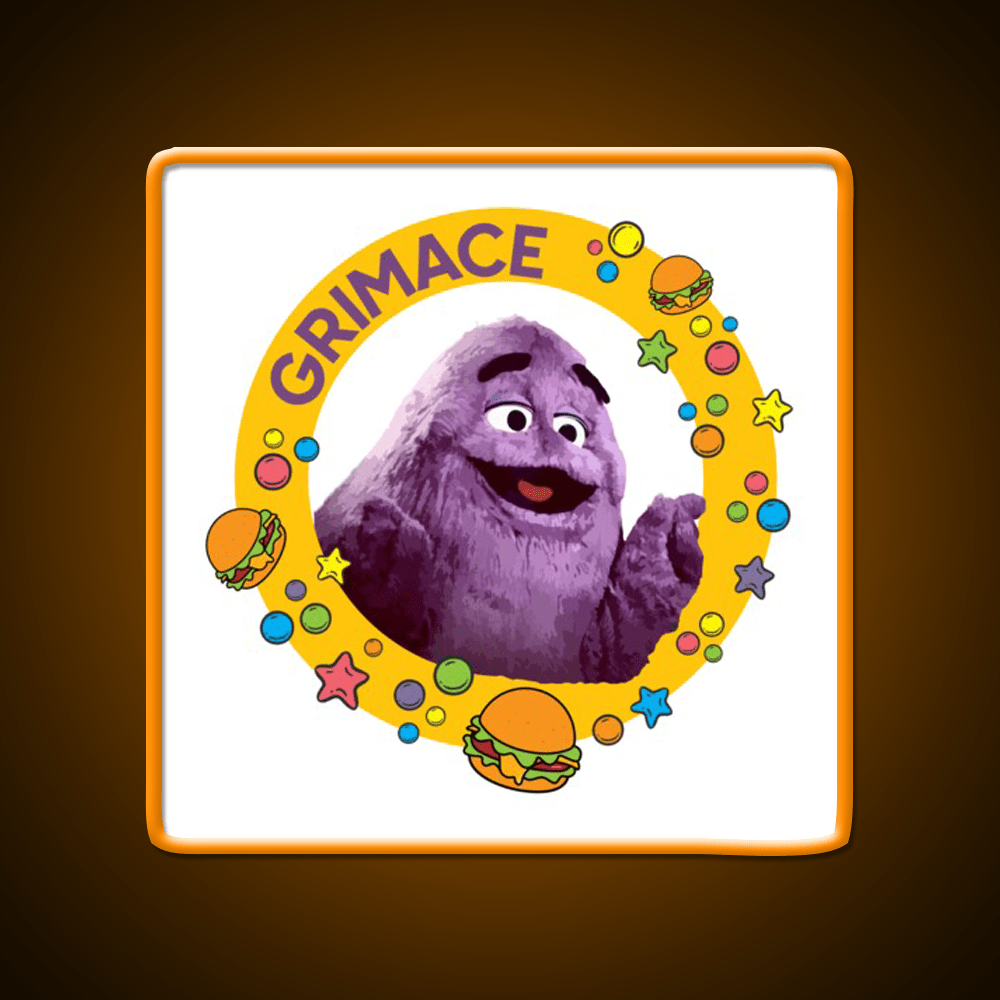 Grimace Fast Food Led Neon Sign For Burger Place Wall Decor Rgb Color - Shineneon