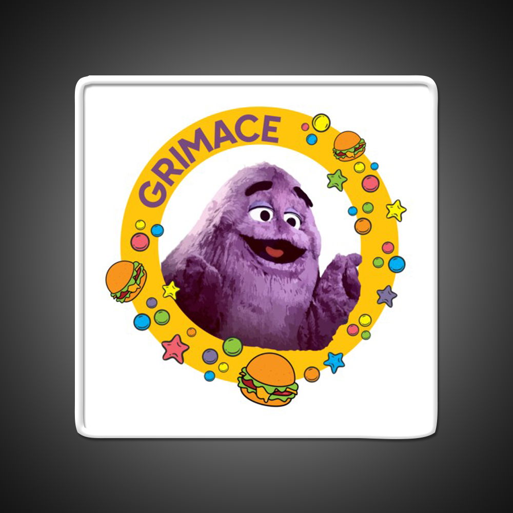 Grimace Fast Food Led Neon Sign For Burger Place Wall Decor Rgb Color