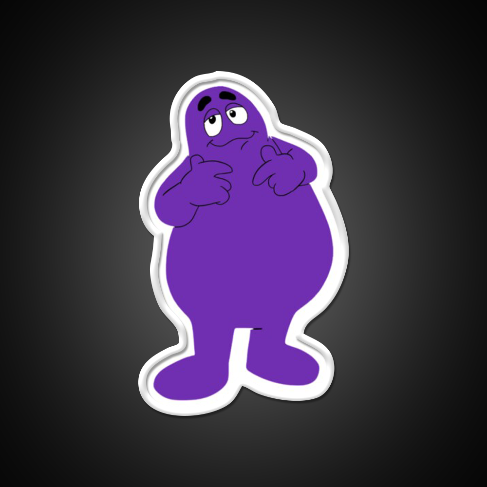 Grimace Fast Food Led Neon Sign For Burger Place Rgb Color