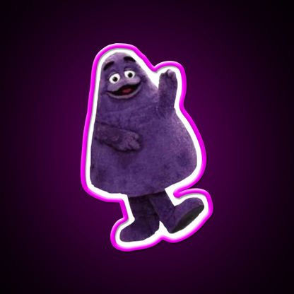 Grimace Mcdonalds Fast Food Led Neon Sign For Burger Place Rgb Color