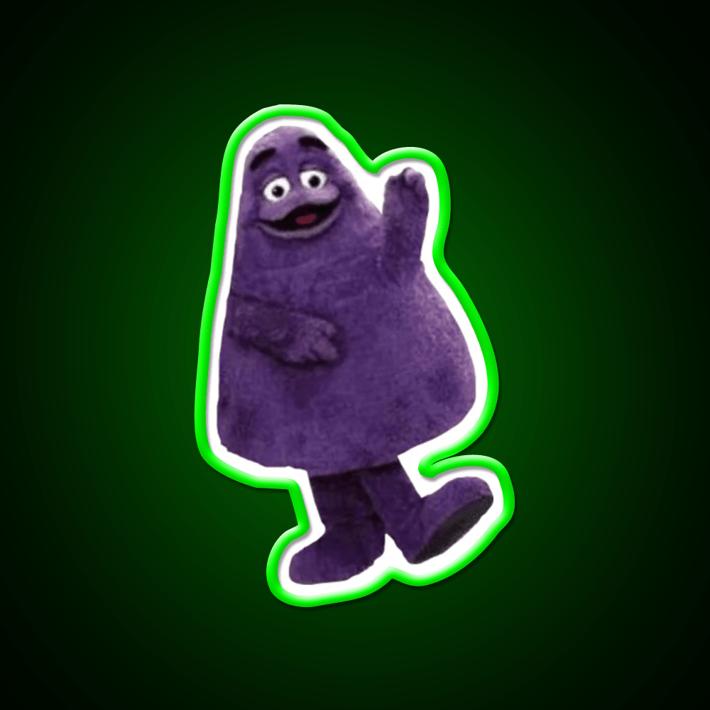 Grimace Mcdonalds Fast Food Led Neon Sign For Burger Place Rgb Color - Shineneon