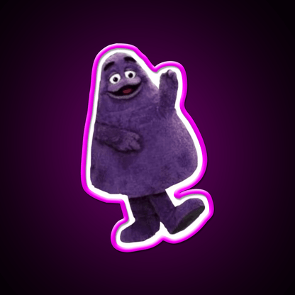 Grimace Mcdonalds Fast Food Led Neon Sign For Burger Place Rgb Color - Shineneon