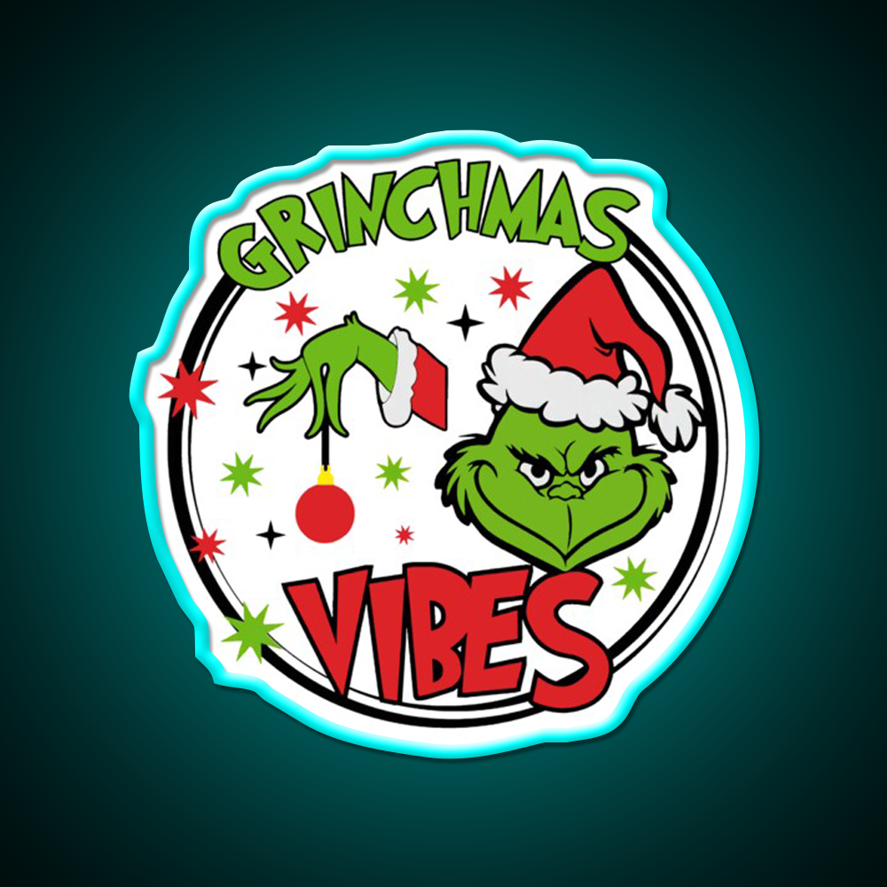 Grinchmas Vibes Cafe Led Neon Sign Espresso Bar Art Rgb Color