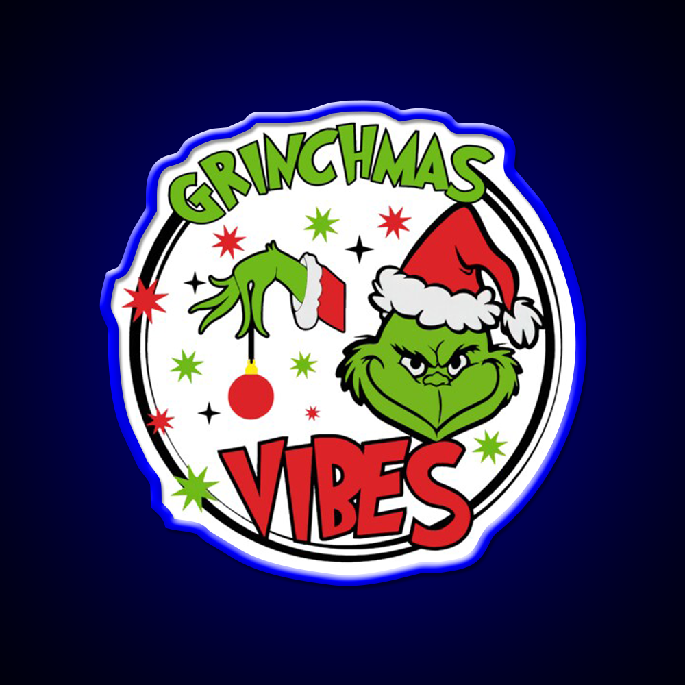 Grinchmas Vibes Cafe Led Neon Sign Espresso Bar Art Rgb Color