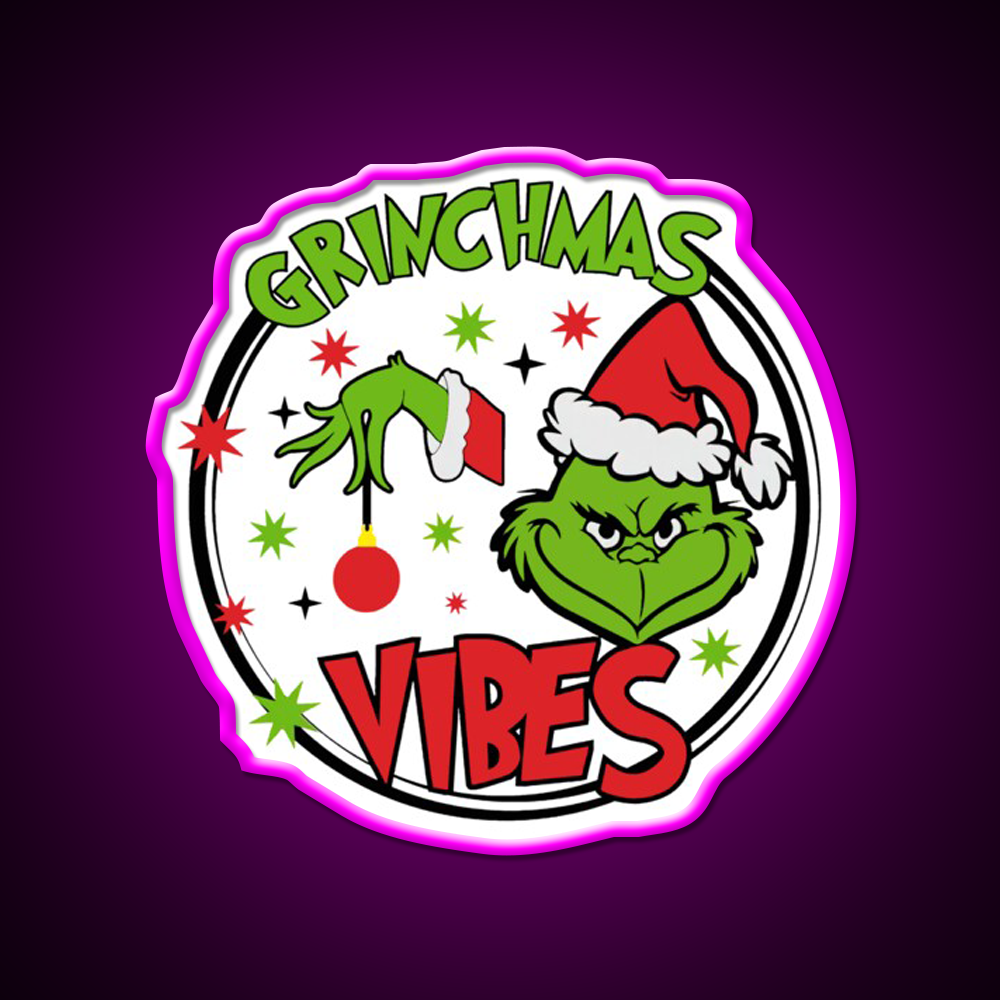 Grinchmas Vibes Cafe Led Neon Sign Espresso Bar Art Rgb Color