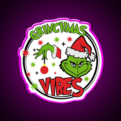 Grinchmas Vibes Cafe Led Neon Sign Espresso Bar Art Rgb Color