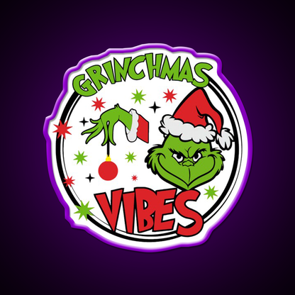 Grinchmas Vibes Cafe Led Neon Sign Espresso Bar Art Rgb Color