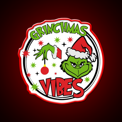 Grinchmas Vibes Cafe Led Neon Sign Espresso Bar Art Rgb Color