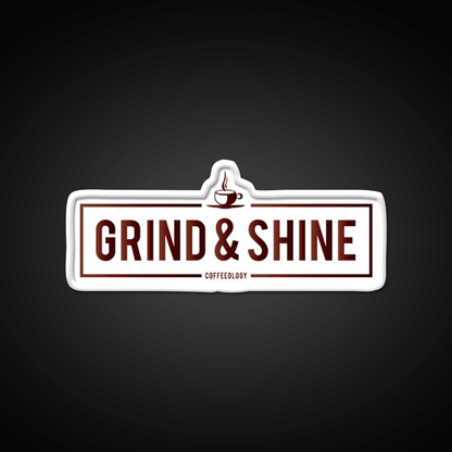 Grind And Shine Cafe Led Neon Sign Espresso Bar Art Rgb Color - Shineneon
