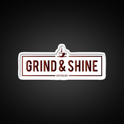 Grind And Shine Cafe Led Neon Sign Espresso Bar Art Rgb Color