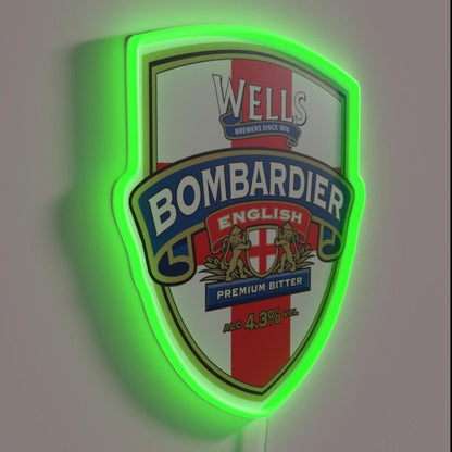 Grinning Bombardier Beer Skull Rgb Led Neon Sign - Shineneon