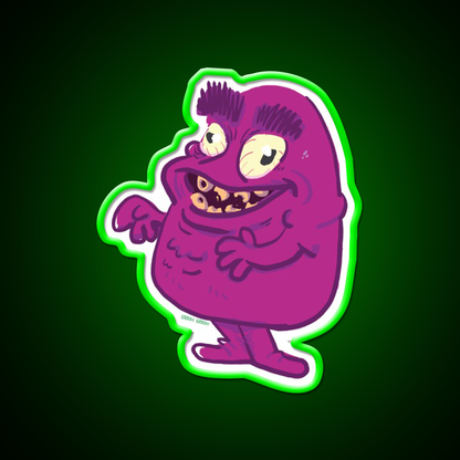 Grody Grimace 01 Fast Food Led Neon Sign For Burger Place Rgb Color