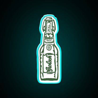 Grolsch Single Pop Beer Bar Decor Led Neon Sign Rgb Color - Size and dimension reference