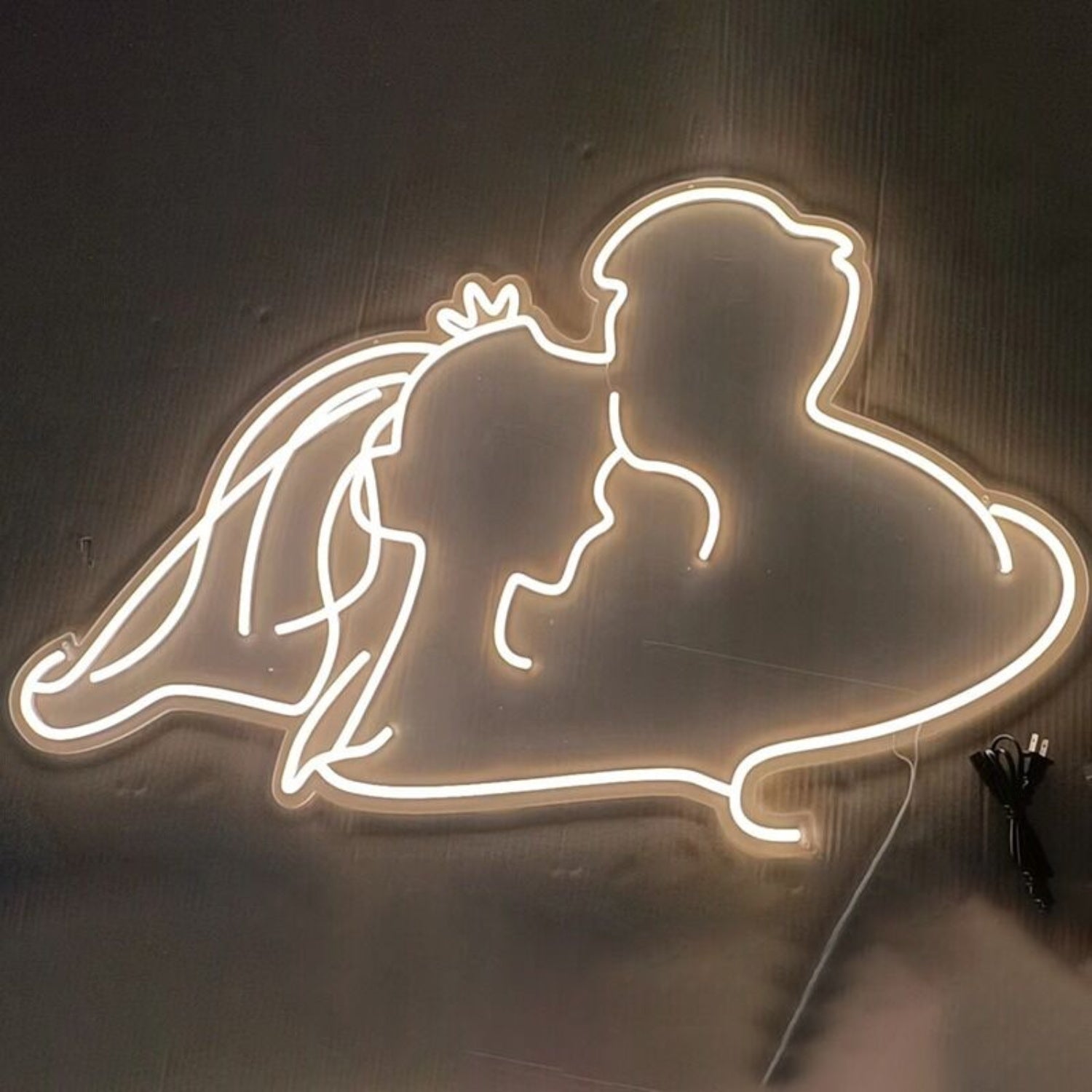 Groom Kissing Brides Forehead Style 2 Neon Light | Shineneon