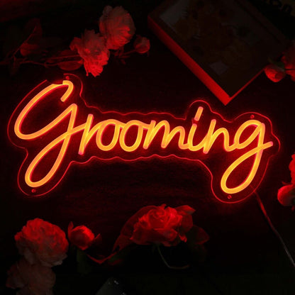 Grooming Orange Led Neon Sign - Shineneon