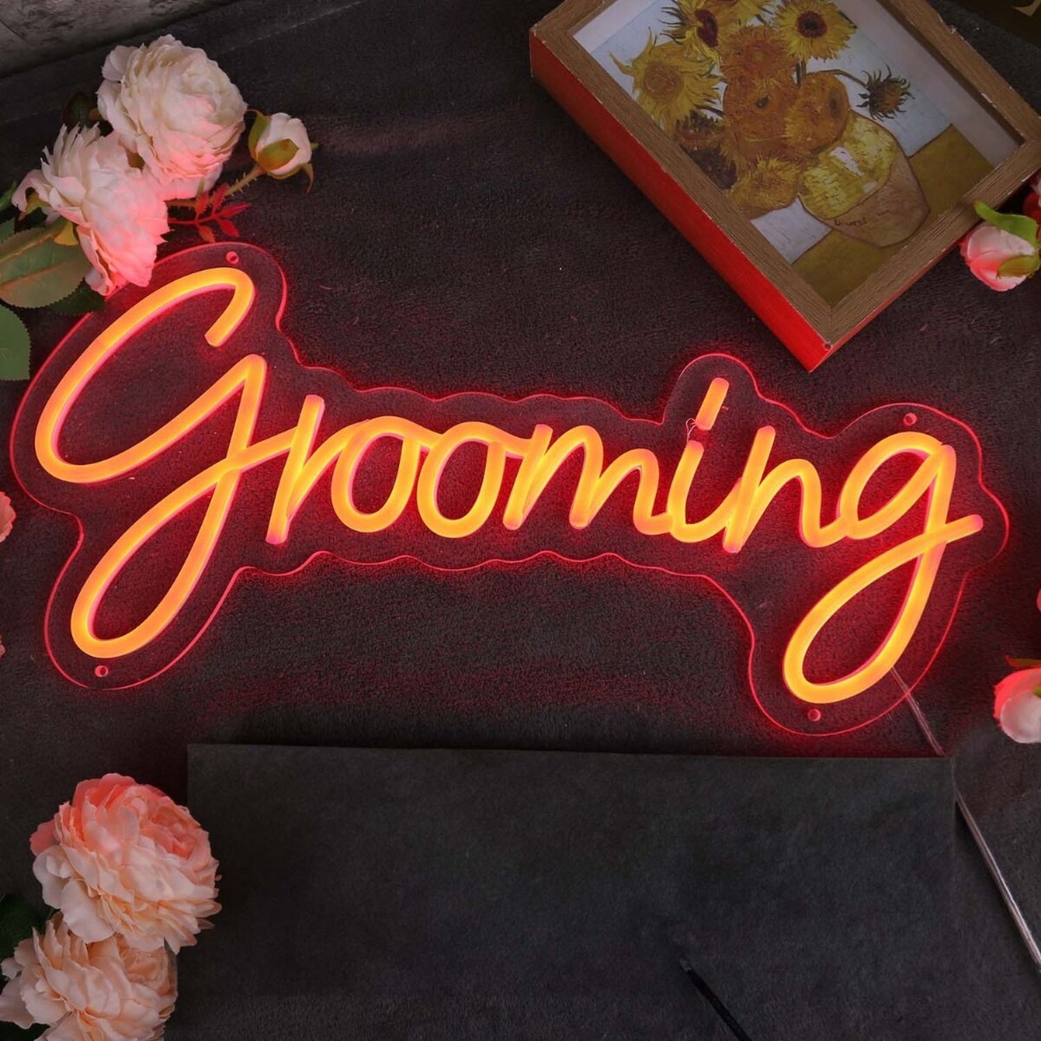 Grooming Orange Led Neon Sign - Shineneon