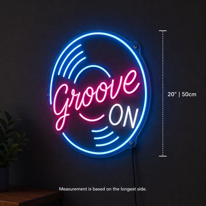 Groove On Neon Sign LED Neon Sign size image
