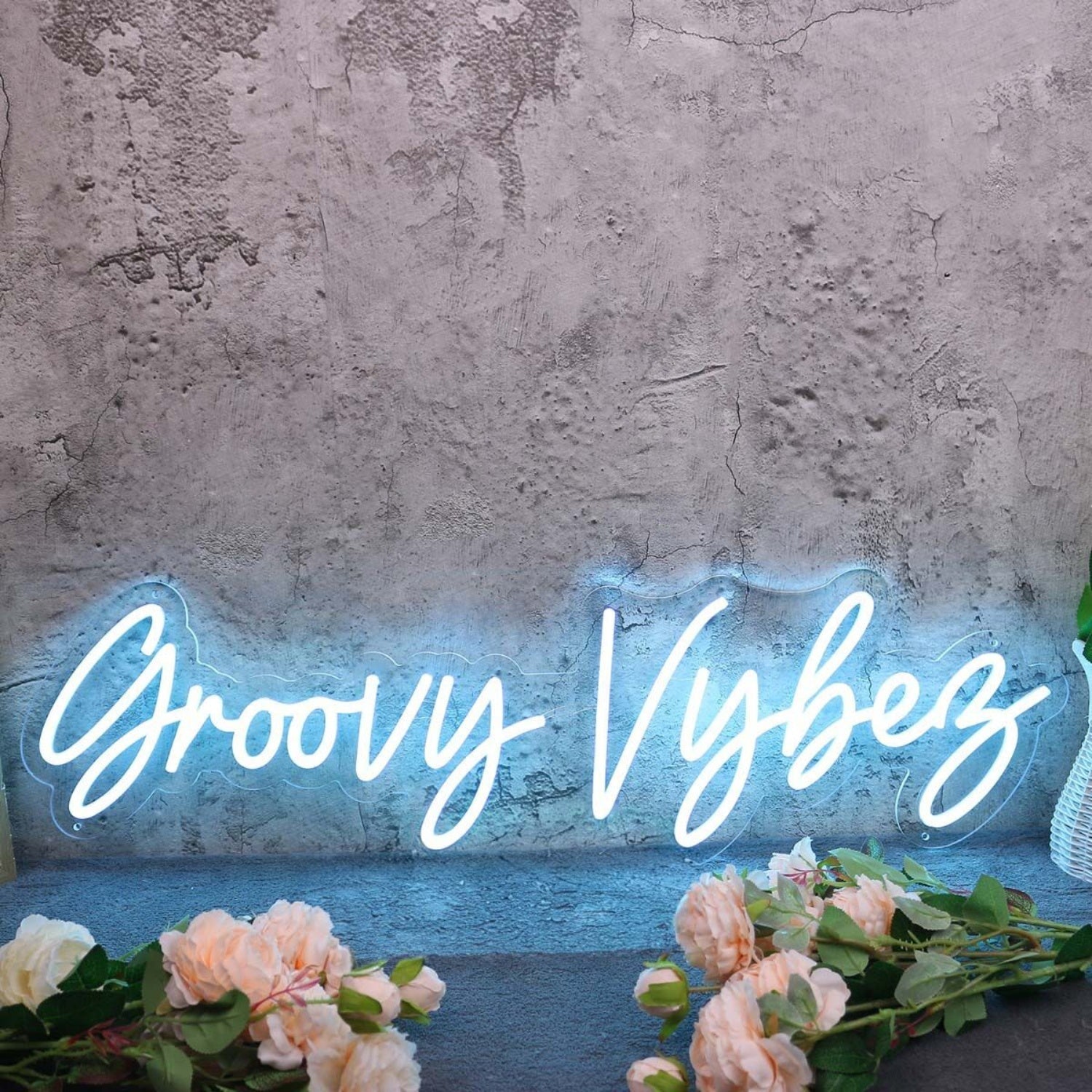 Groovy Vybes Blue Led Neon Sign - Shineneon