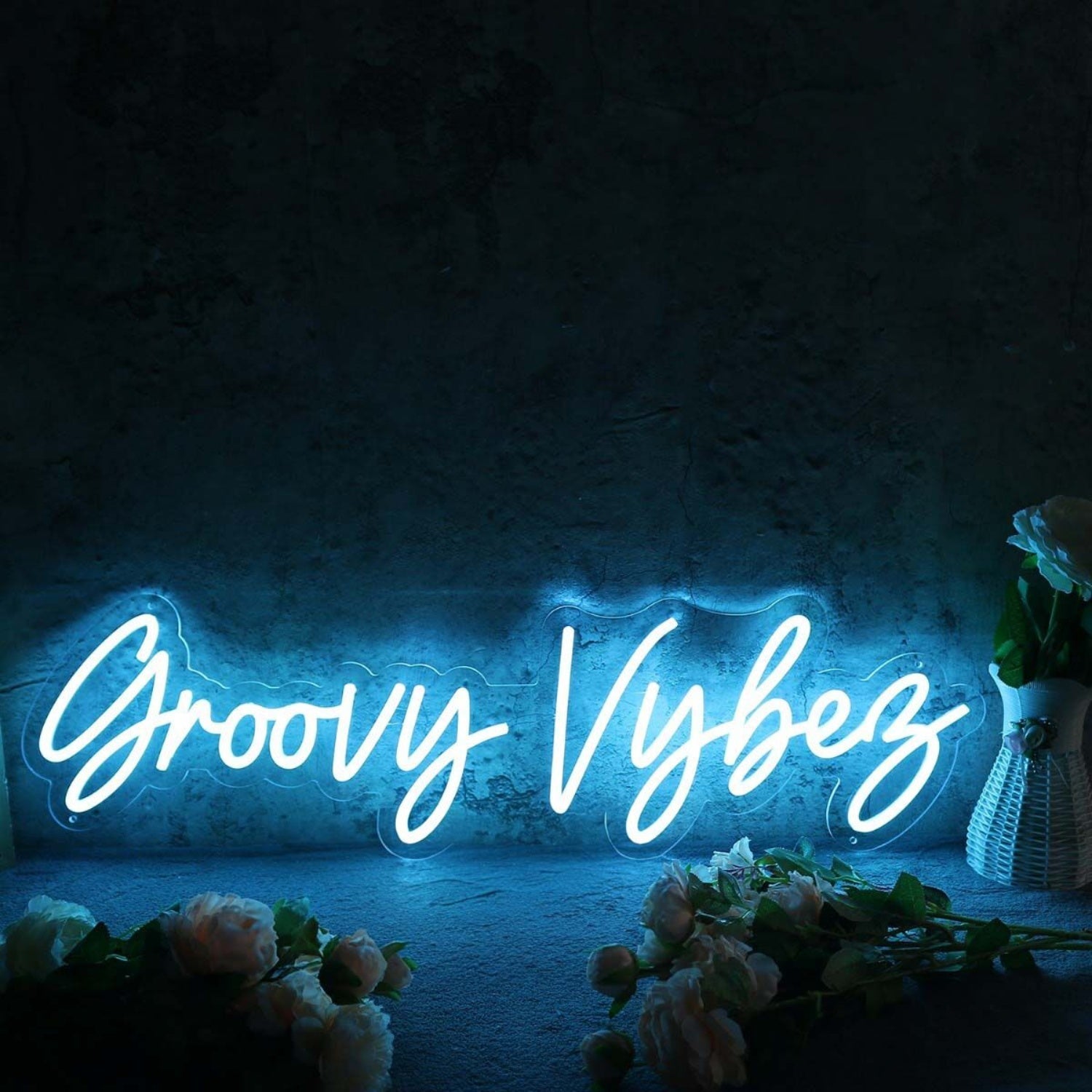 Groovy Vybes Blue Led Neon Sign - Shineneon