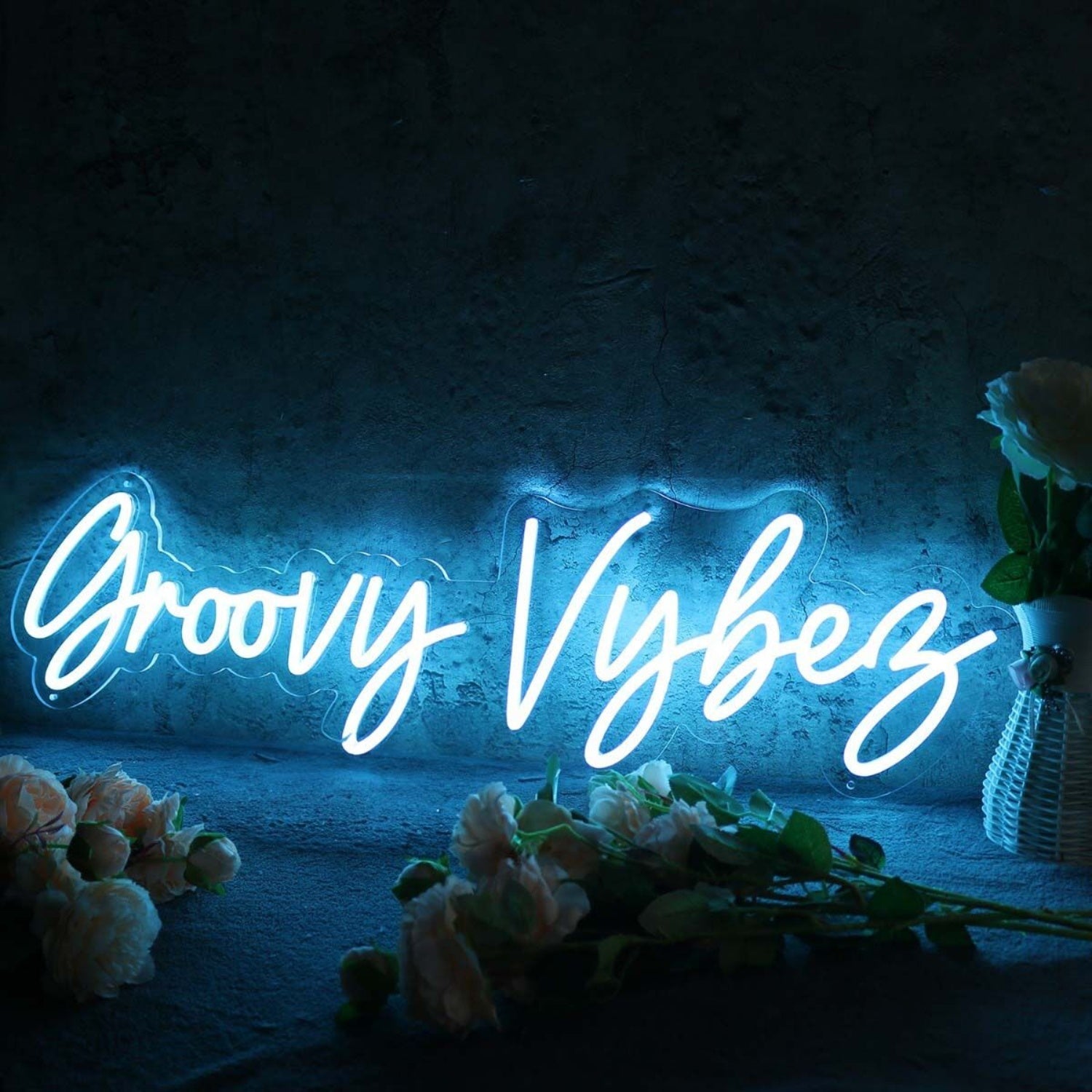 Groovy Vybes Blue Led Neon Sign - Shineneon