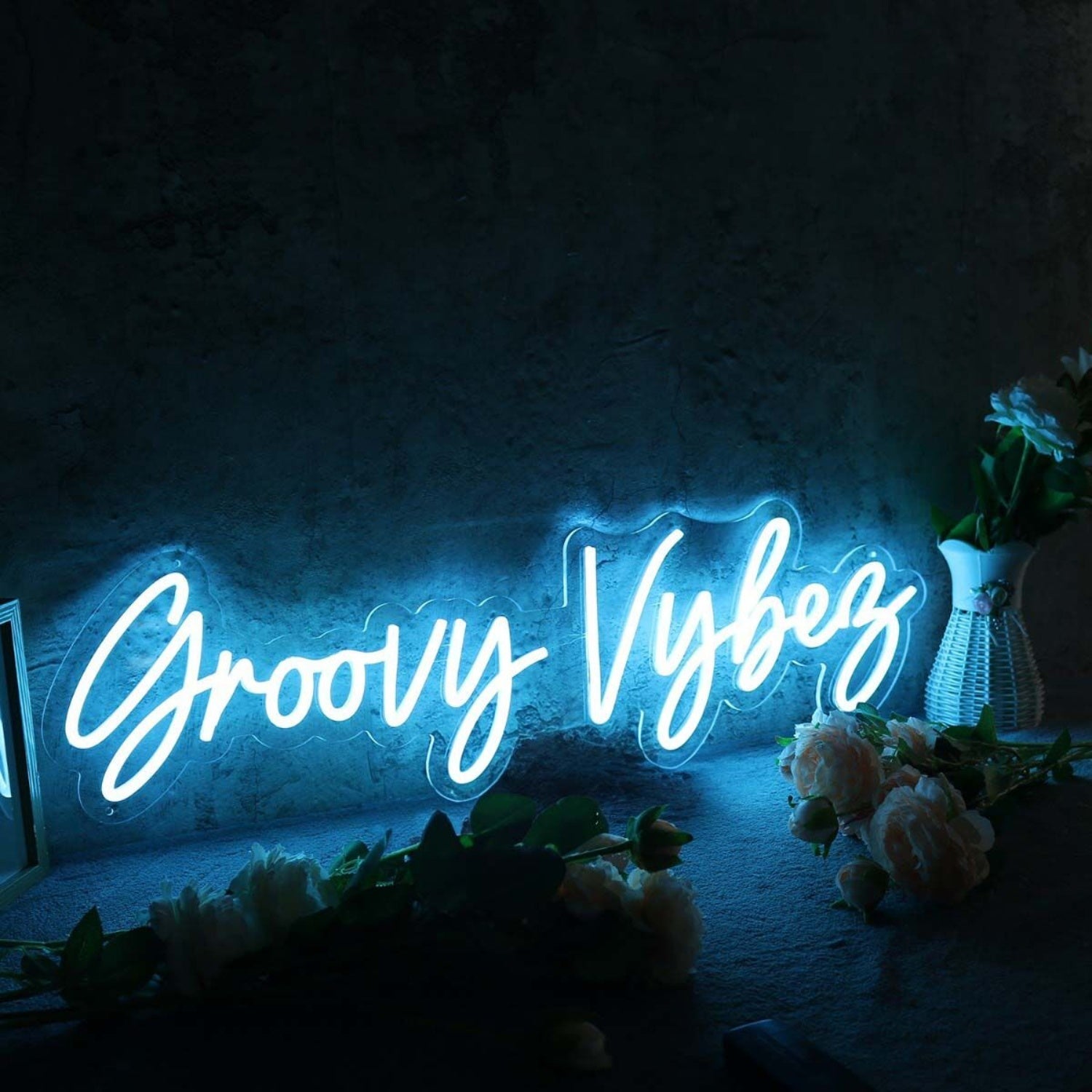 Groovy Vybes Blue Led Neon Sign - Shineneon
