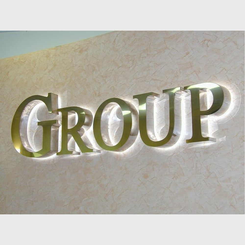 Group Block Letters 3D Backlit Channel Letters Led Light Sign