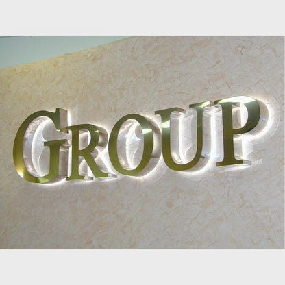 Group Block Letters 3D Backlit Channel Letters Led Light Sign