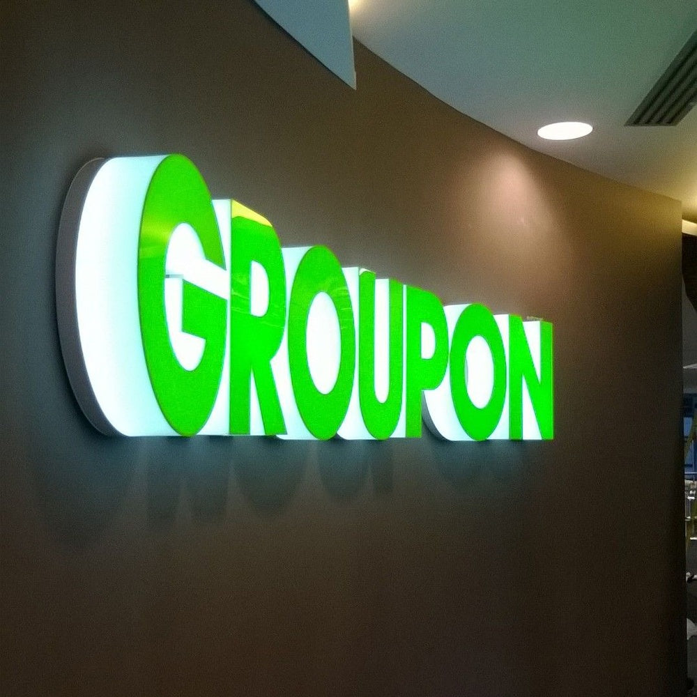 Groupon 3D Frontlit Channel Letters Led Light Sign