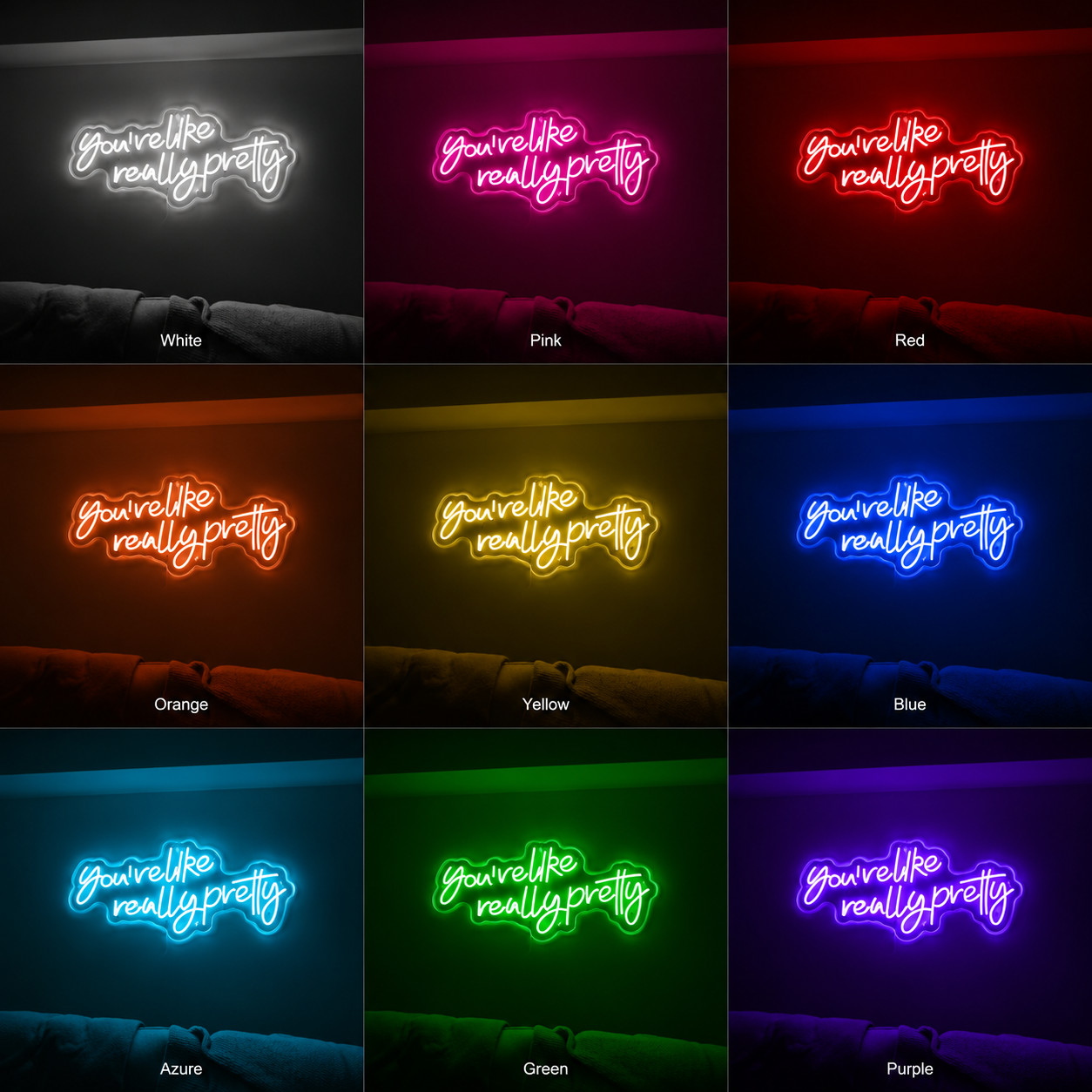 Grow Life Really Pretty Room Decor LED Neon Sign - 05 Color Grid