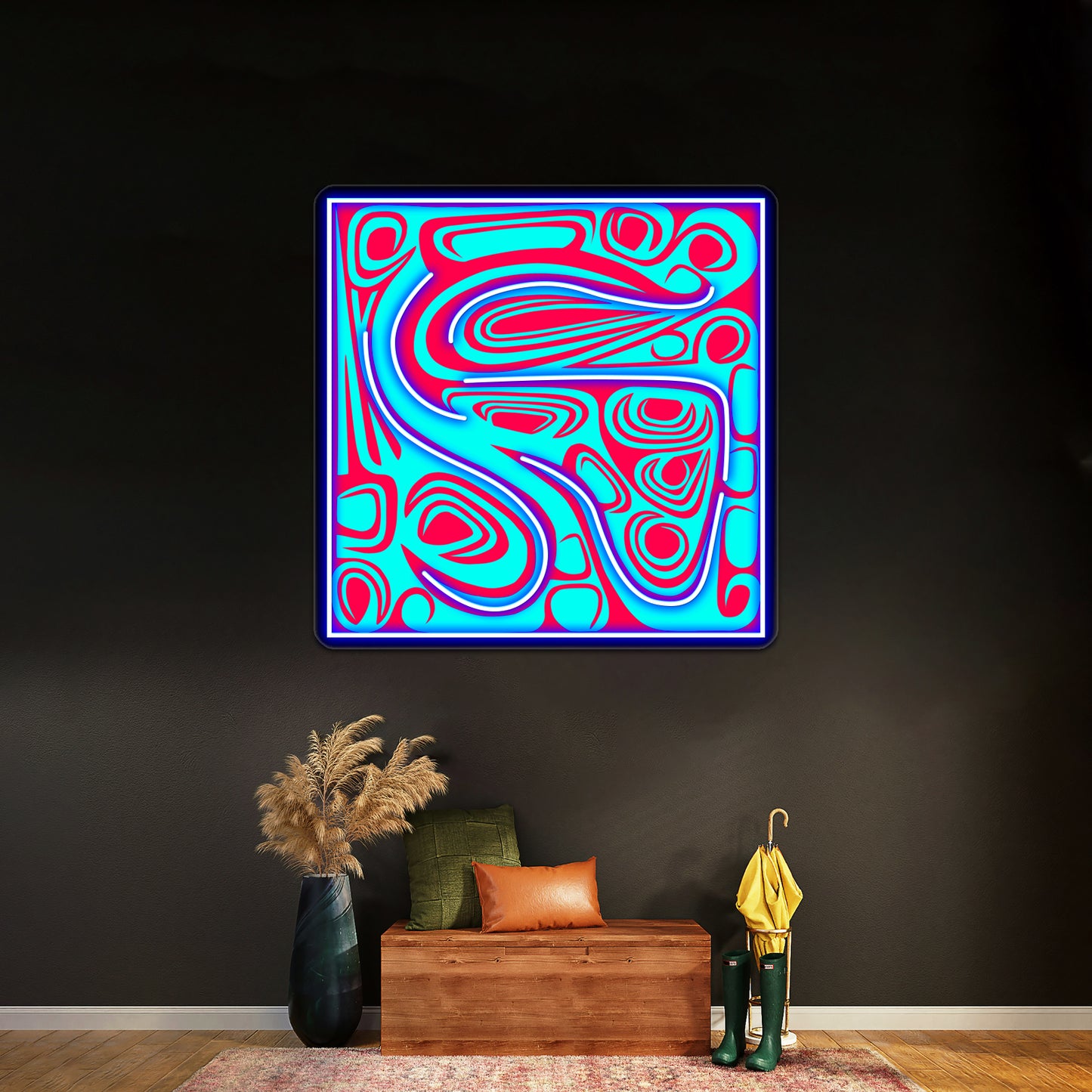 Growth Abstract Spiral Art Which Strives Towards Perfection Wall Artwork Neon Signs