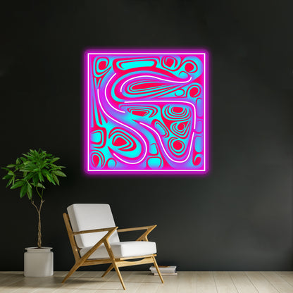 Growth Abstract Spiral Art Which Strives Towards Perfection Wall Artwork Neon Signs