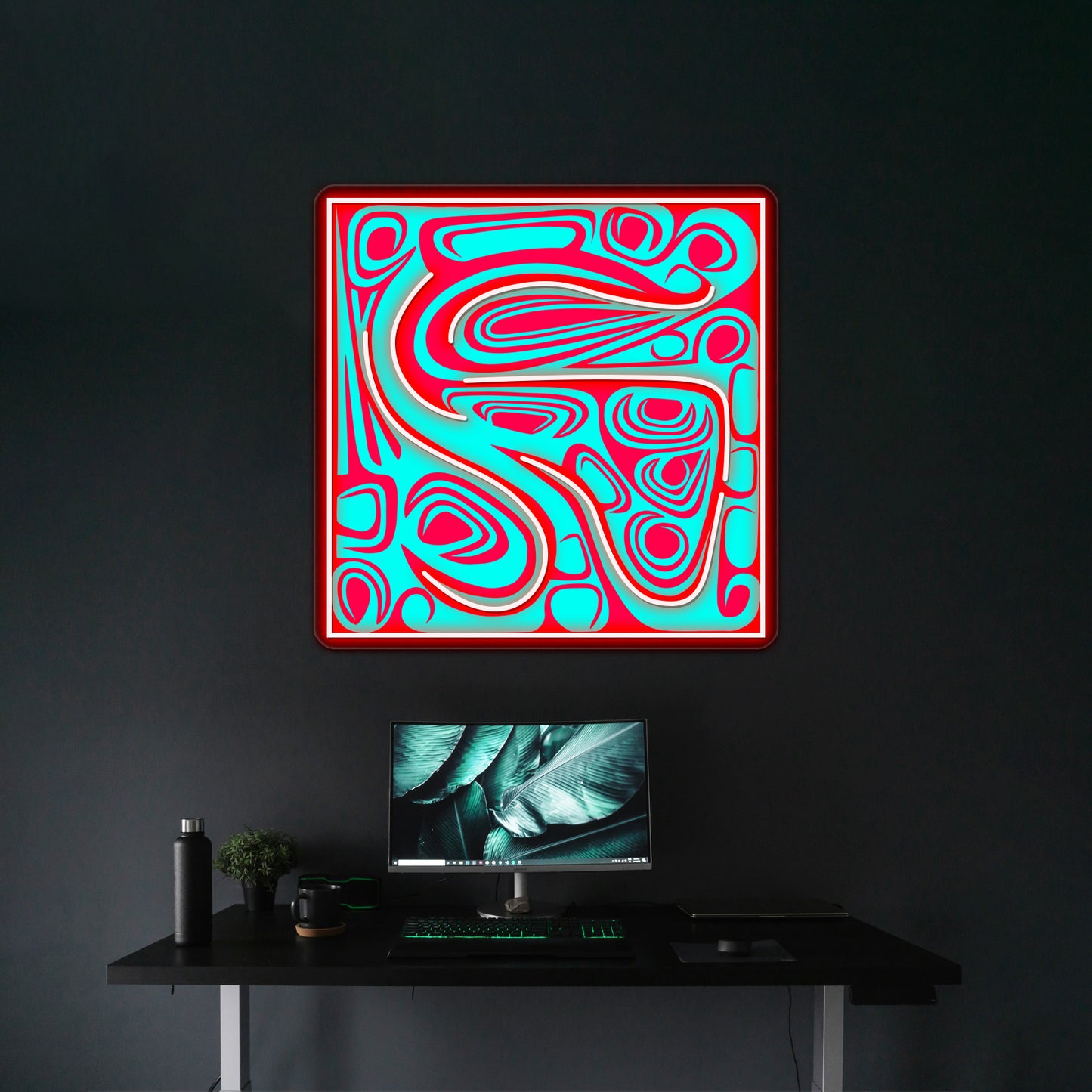 Growth Abstract Spiral Art Which Strives Towards Perfection Wall Artwork Neon Signs