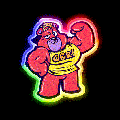 Grr Gym Fitness Led Neon Sign Rgb Color