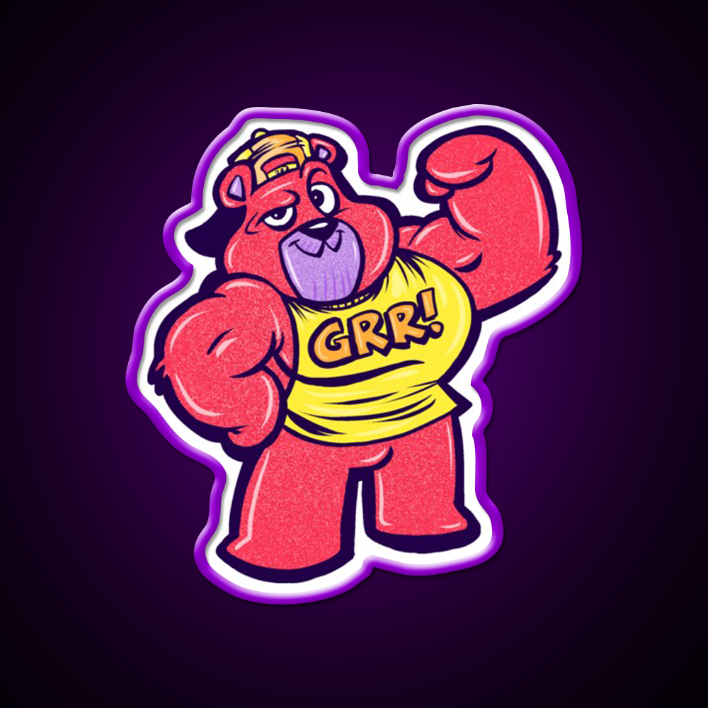 Grr Gym Fitness Led Neon Sign Rgb Color